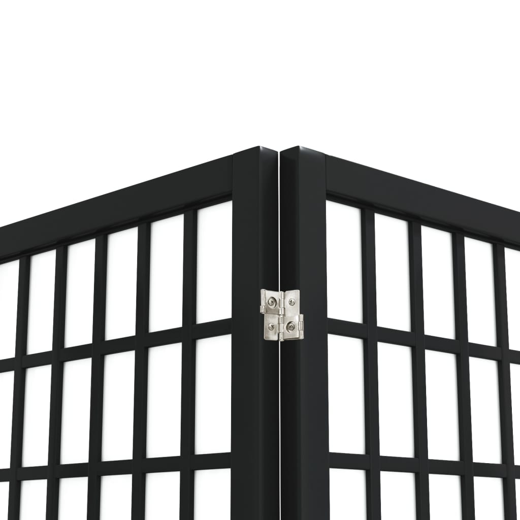 vidaXL Folding 3-Panel Room Divider Japanese Style 120x170 cm Black