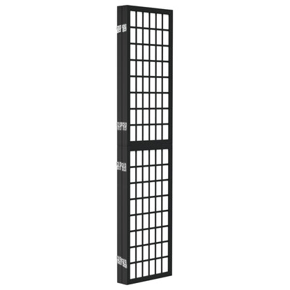 vidaXL Folding 4-Panel Room Divider Japanese Style 160x170 cm Black