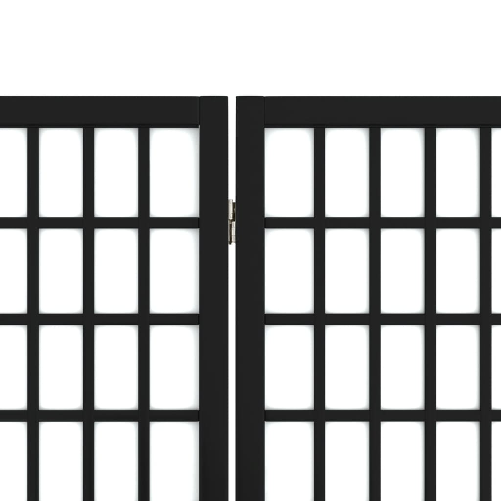 vidaXL Folding 4-Panel Room Divider Japanese Style 160x170 cm Black