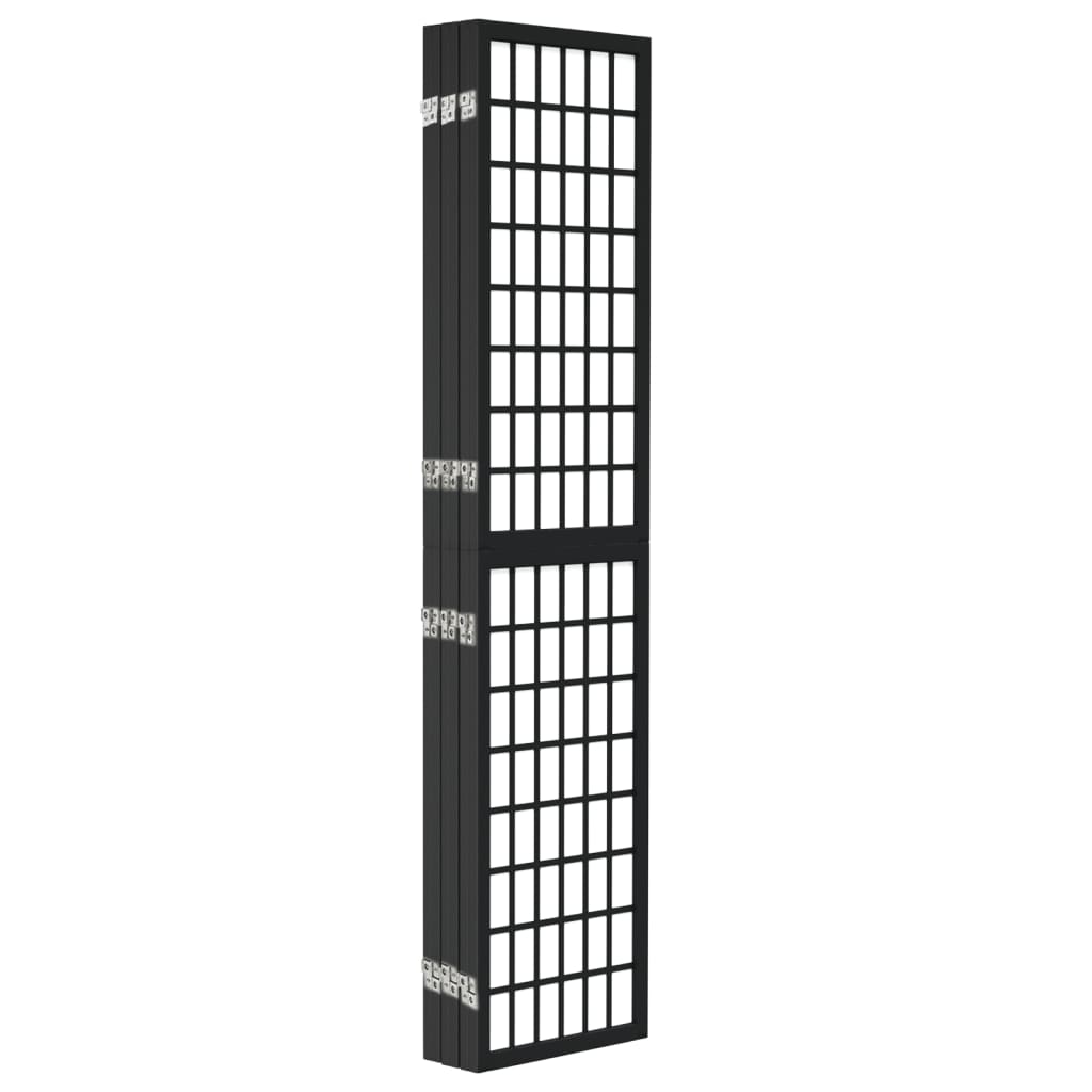 vidaXL Folding 6-Panel Room Divider Japanese Style 240x170 cm Black