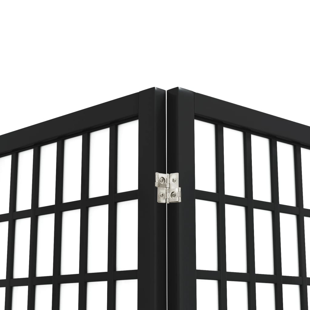 vidaXL Folding 6-Panel Room Divider Japanese Style 240x170 cm Black