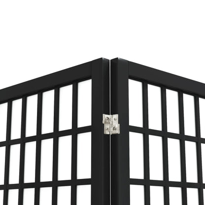 vidaXL Folding 6-Panel Room Divider Japanese Style 240x170 cm Black