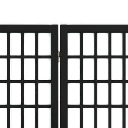 vidaXL Folding 6-Panel Room Divider Japanese Style 240x170 cm Black
