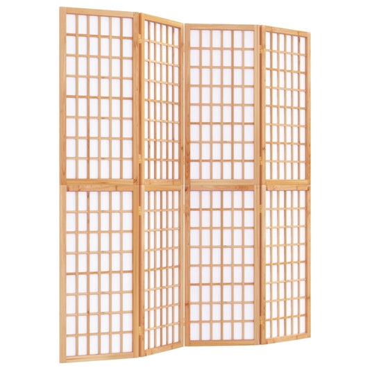 vidaXL Folding 4-Panel Room Divider Japanese Style 160x170 cm