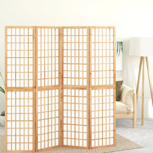 vidaXL Folding 4-Panel Room Divider Japanese Style 160x170 cm