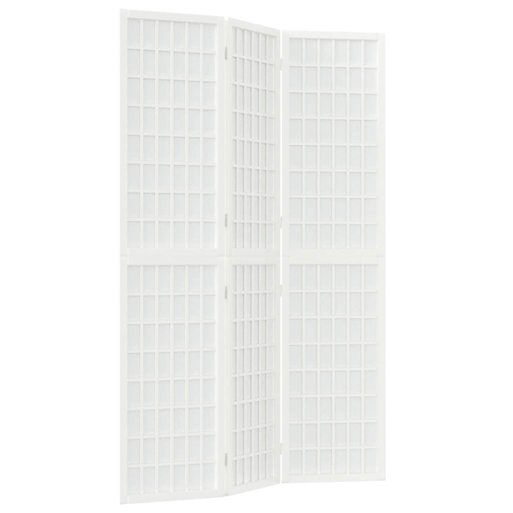 vidaXL Folding 3-Panel Room Divider Japanese Style 120x170 cm White