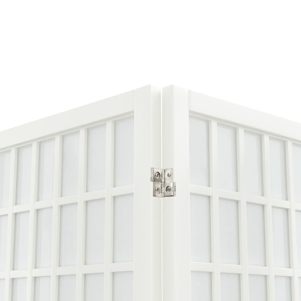 vidaXL Folding 4-Panel Room Divider Japanese Style 160x170 cm White