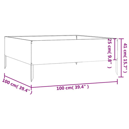 vidaXL Garden Raised Bed 100x100x41 cm Corten Steel