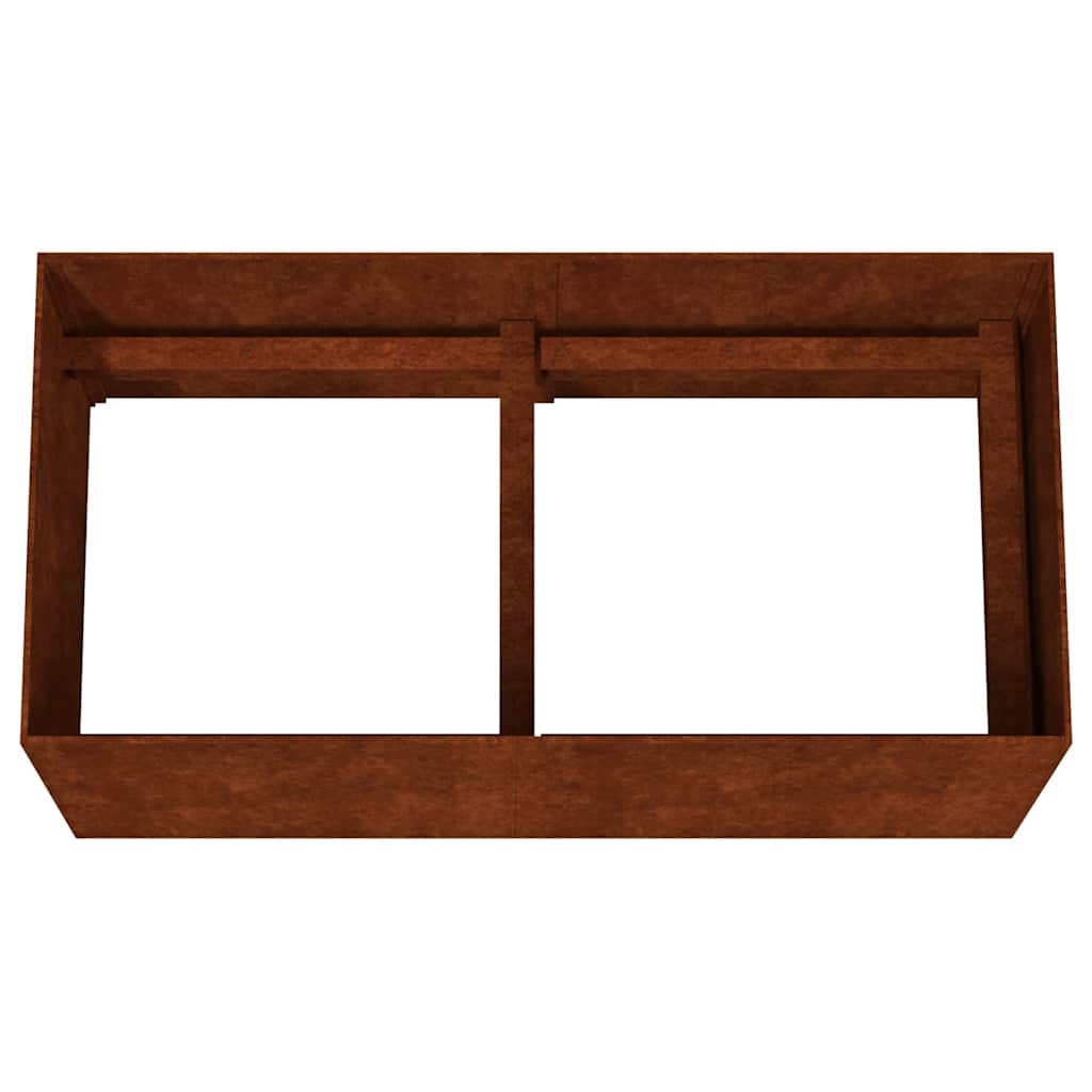 vidaXL Planter 80x40x40 cm Corten Steel