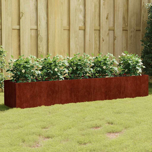 824521 vidaXL Garden Raised Bed 200x40x40 cm Corten Steel