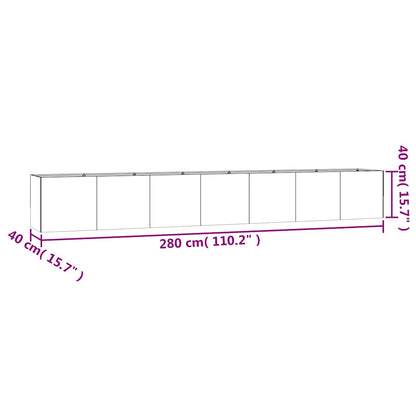vidaXL Garden Raised Bed 280x40x40 cm Corten Steel