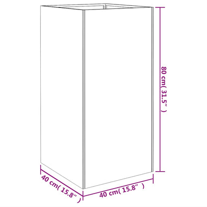 vidaXL Planter 40x40x80 cm Corten Steel