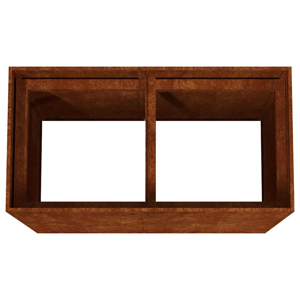 vidaXL Planter 80x40x80 cm Corten Steel