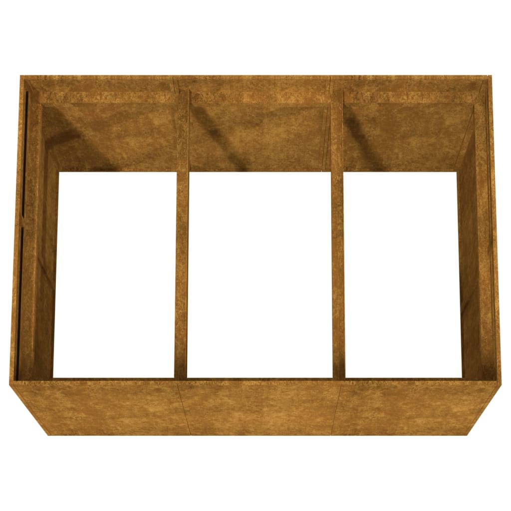 vidaXL Garden Raised Bed 120x80x80 cm Corten Steel