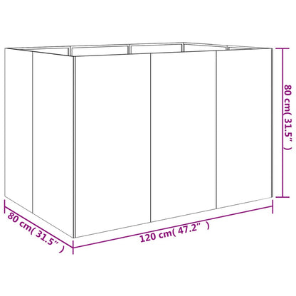 vidaXL Garden Raised Bed 120x80x80 cm Corten Steel