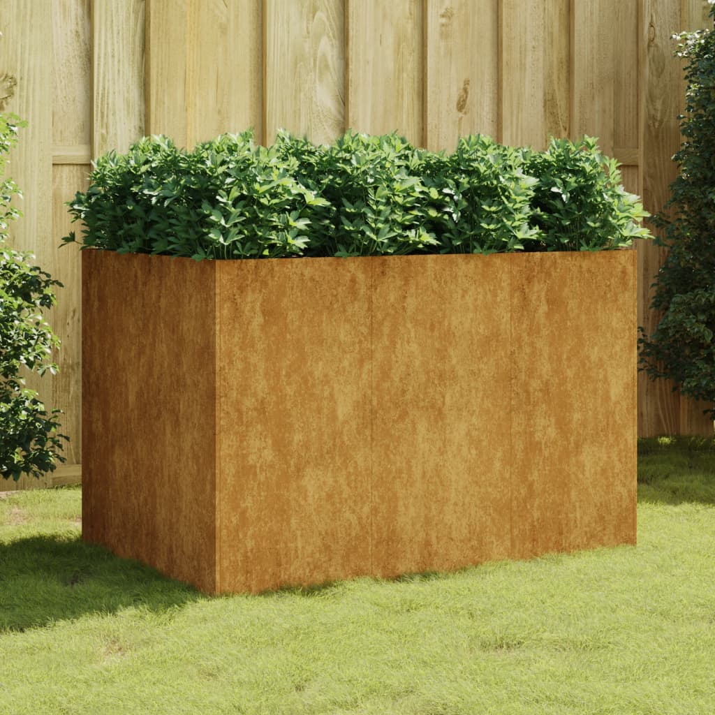 vidaXL Garden Raised Bed 120x80x80 cm Corten Steel