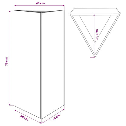 vidaXL Garden Planter 40x34,5x75 cm Corten Steel