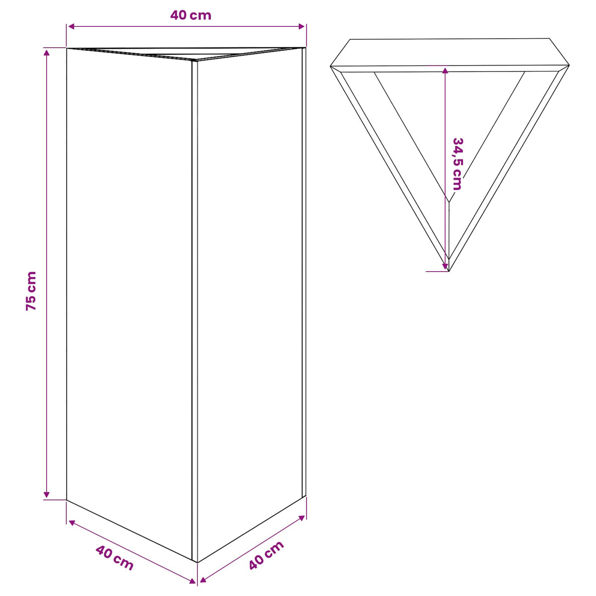 vidaXL Garden Planter 40x34,5x75 cm Corten Steel