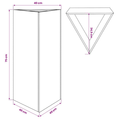 vidaXL Garden Planter 40x34,5x75 cm Corten Steel