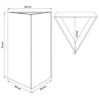 vidaXL Garden Planter 50x43x75 cm Corten Steel