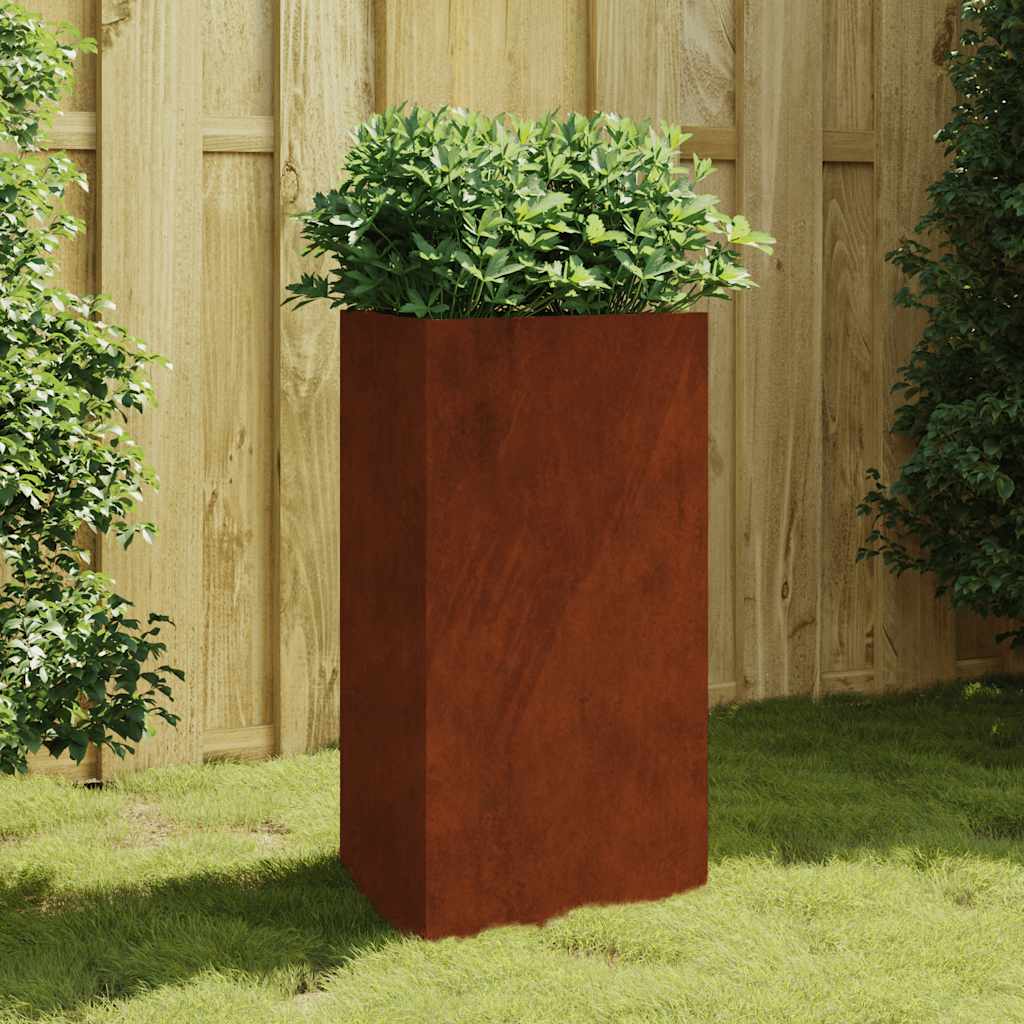 vidaXL Garden Planter 50x43x75 cm Corten Steel