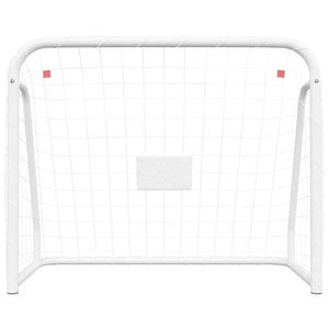 vidaXL Football Goal with Net White 125x96x60 cm Steel&Polyester