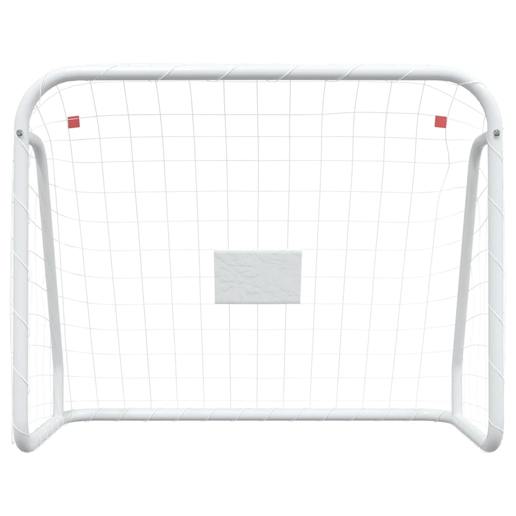 vidaXL Football Goal with Net White 125x96x60 cm Steel&Polyester
