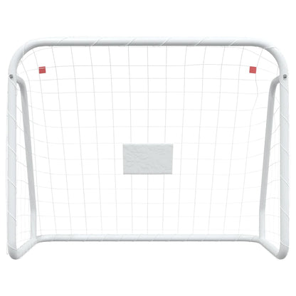 vidaXL Football Goal with Net White 125x96x60 cm Steel&Polyester