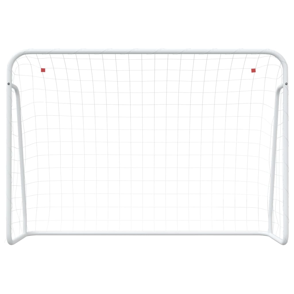 vidaXL Football Goal with Net White 214x75x152 cm Steel&Polyester