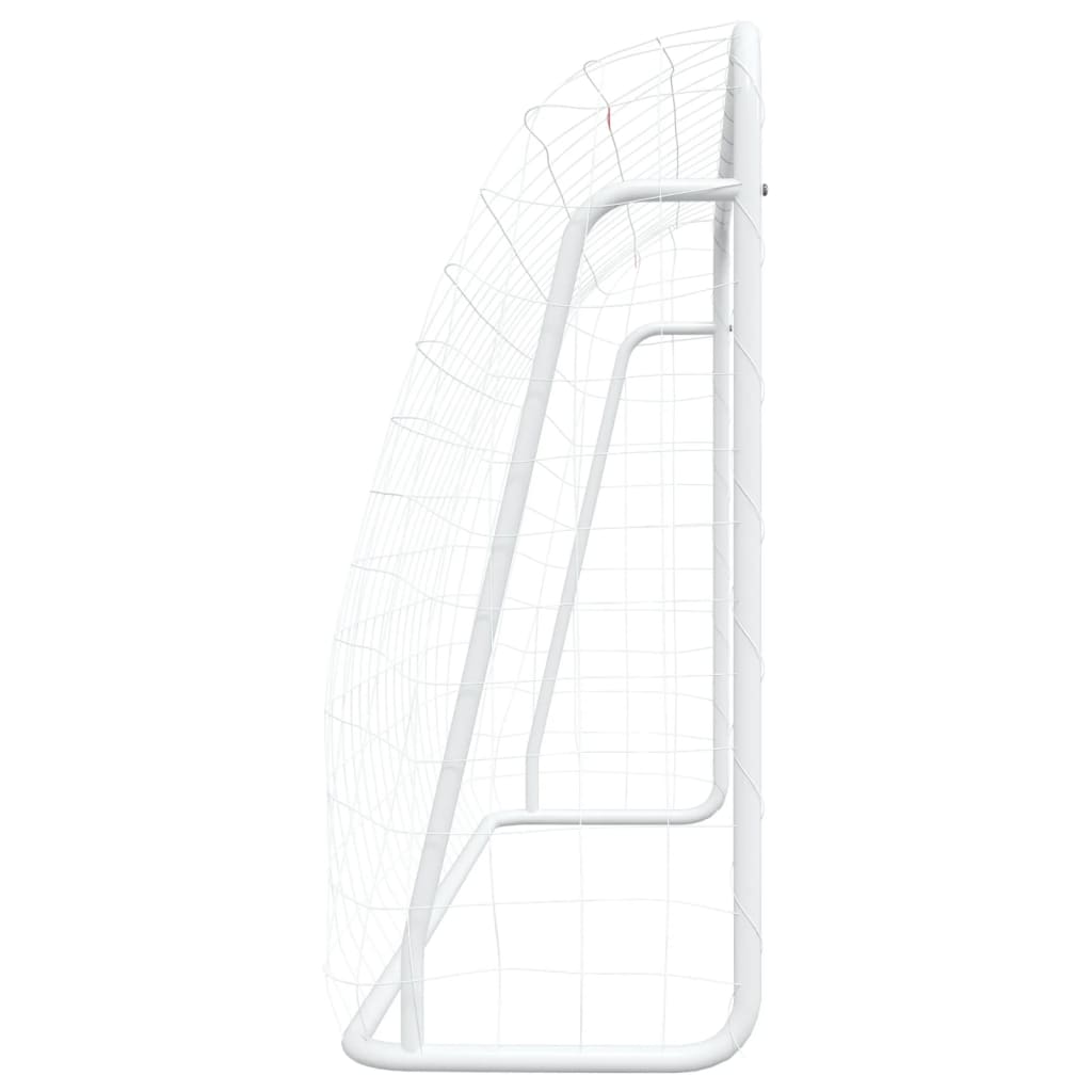 vidaXL Football Goal with Net White 214x75x152 cm Steel&Polyester