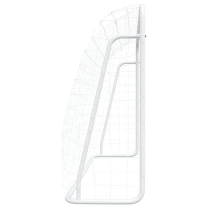 vidaXL Football Goal with Net White 214x75x152 cm Steel&Polyester