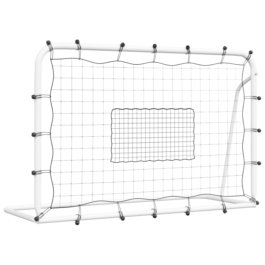 vidaXL Football Net Rebounder White&Black 184x61x123 cm Steel and PE