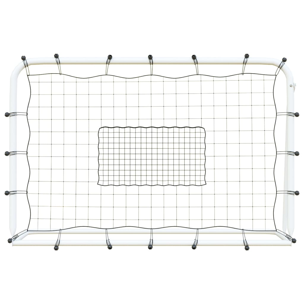 vidaXL Football Net Rebounder White&Black 184x61x123 cm Steel and PE