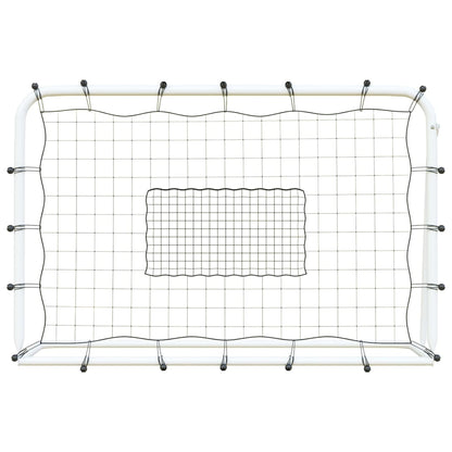 vidaXL Football Net Rebounder White&Black 184x61x123 cm Steel and PE