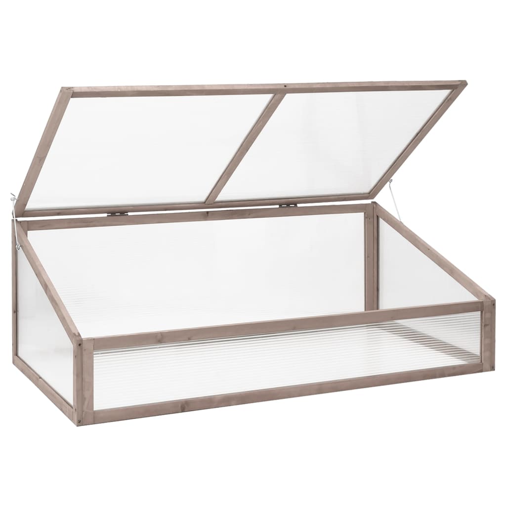 vidaXL Greenhouse Grey 110x56x39 cm Fir Wood