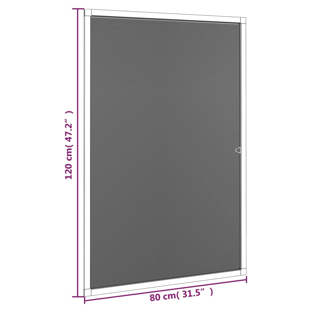 vidaXL Insect Screen for Windows White 80x120 cm