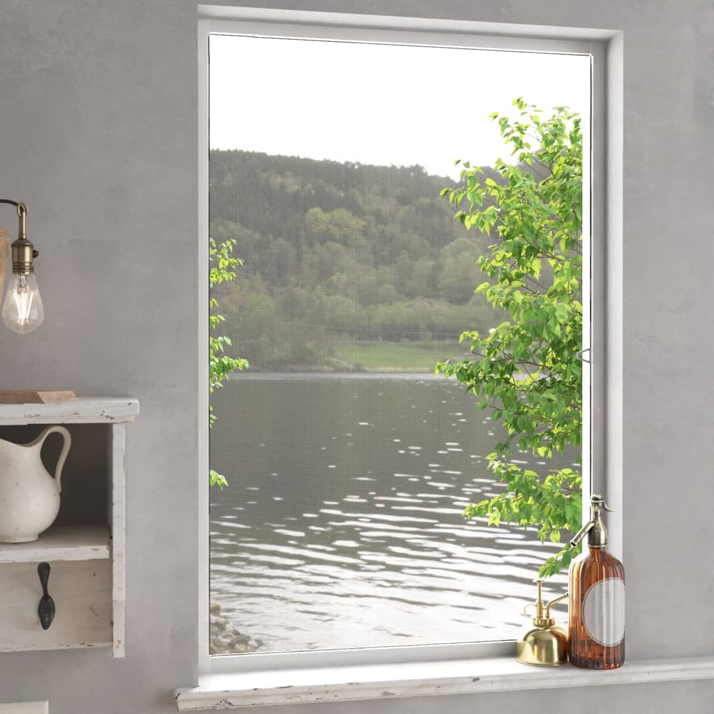 vidaXL Insect Screen for Windows White 90x120 cm
