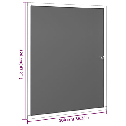 vidaXL Insect Screen for Windows White 100x120 cm