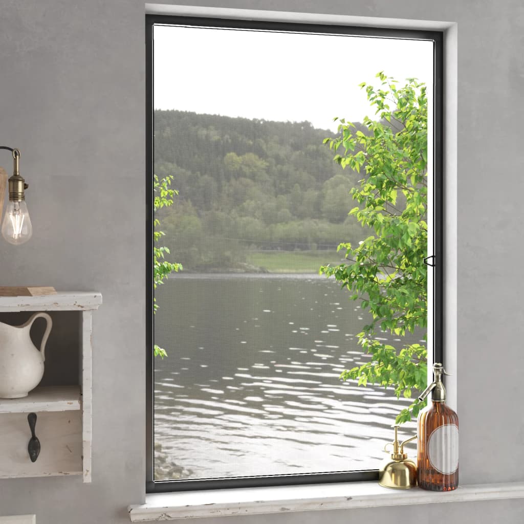 vidaXL Insect Screen for Windows Anthracite 90x120 cm