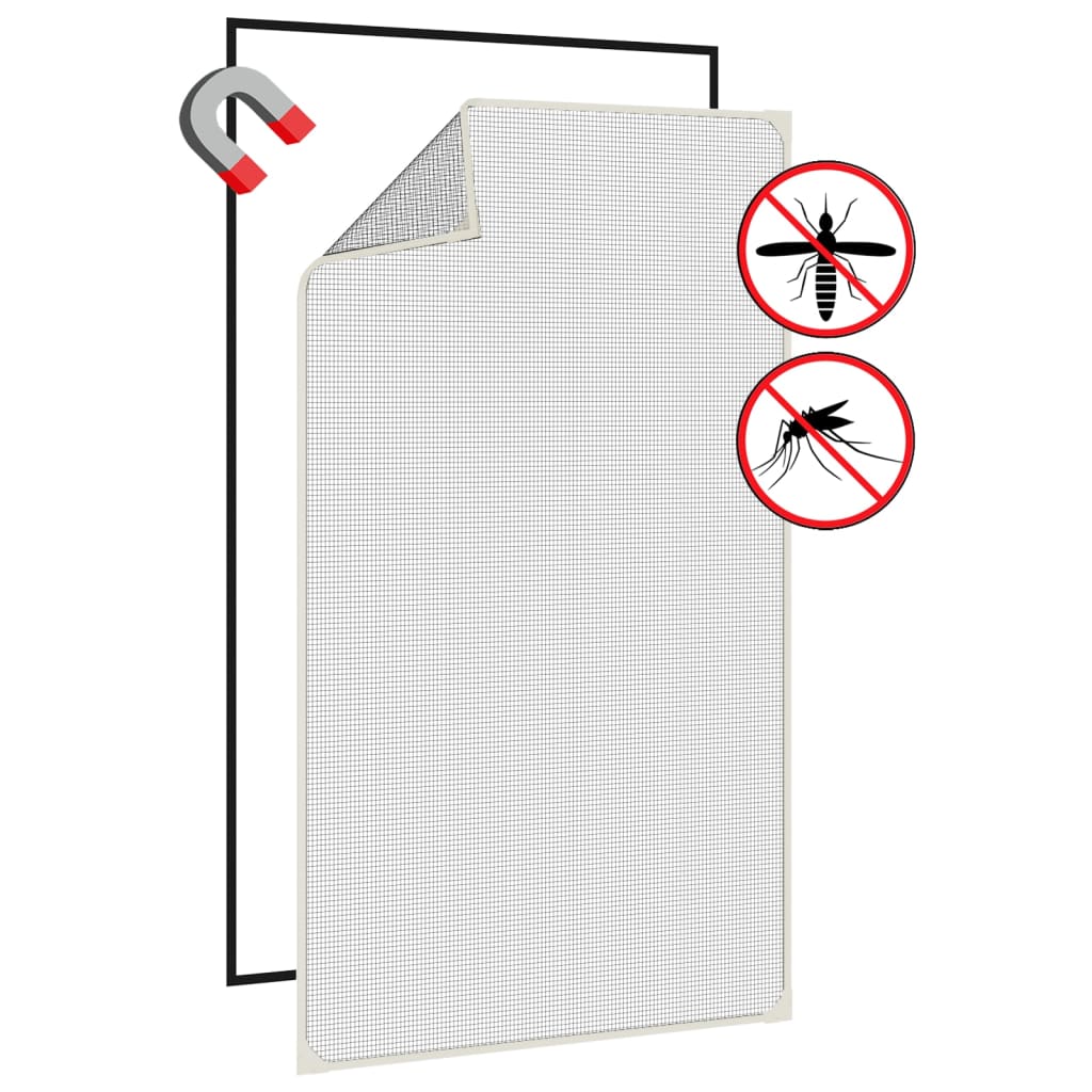 vidaXL Magnetic Insect Screen for Windows White 80x140 cm
