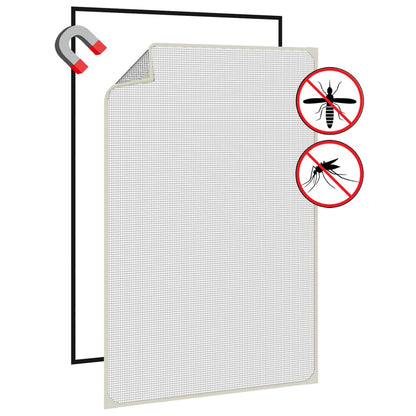 vidaXL Magnetic Insect Screen for Windows White 80x120 cm