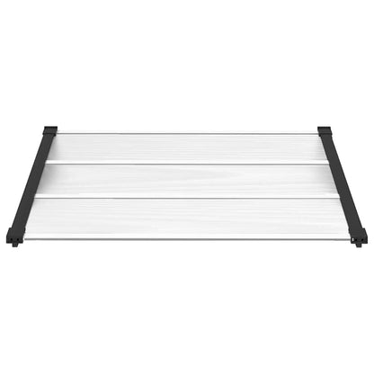 vidaXL Door Canopy Black and Transparent 122x90 cm Polycarbonate