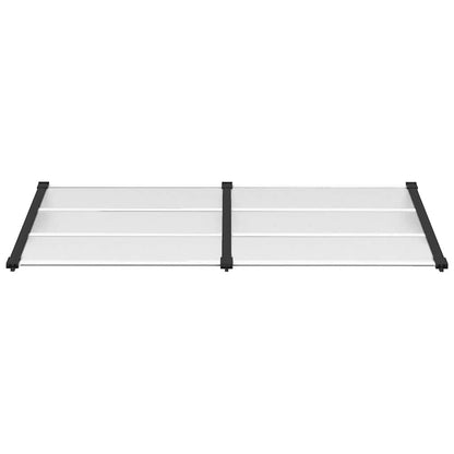 vidaXL Door Canopy Black and Transparent 199x90 cm Polycarbonate