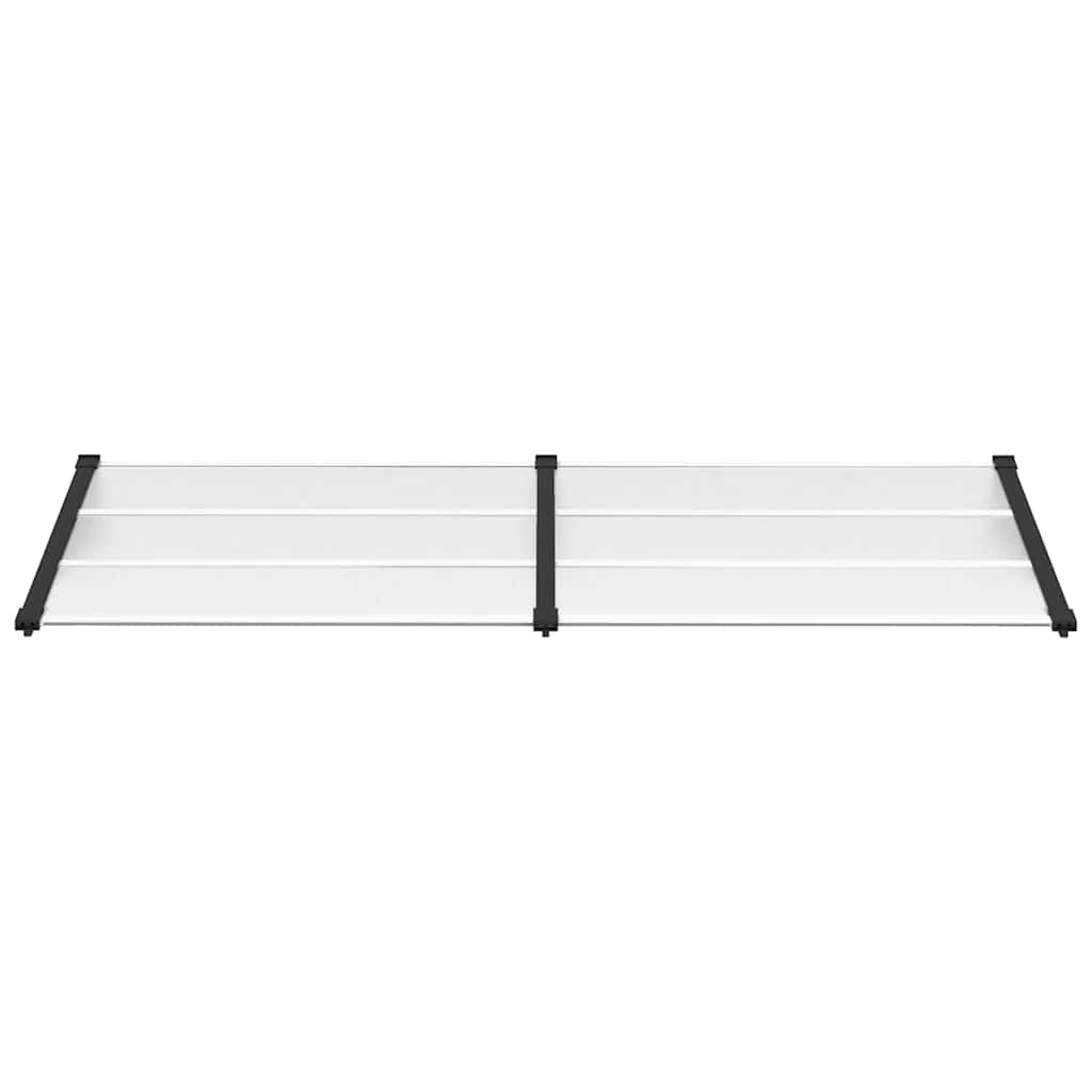 vidaXL Door Canopy Black and Transparent 239x90 cm Polycarbonate