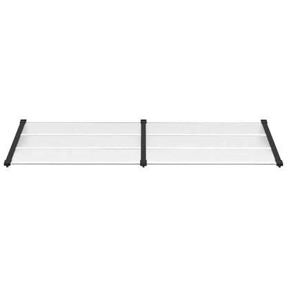 vidaXL Door Canopy Black and Transparent 239x90 cm Polycarbonate