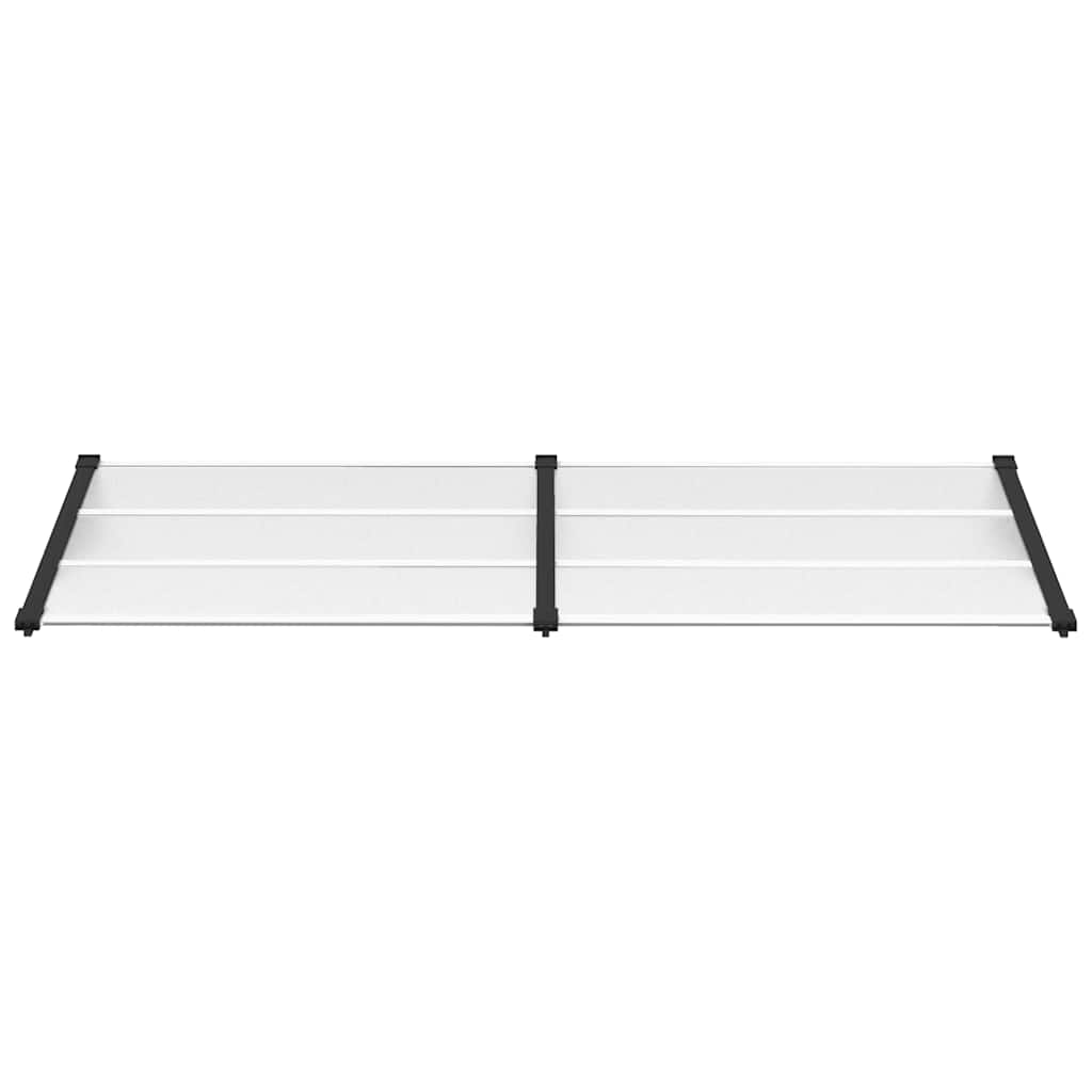 vidaXL Door Canopy Black and Transparent 239x90 cm Polycarbonate