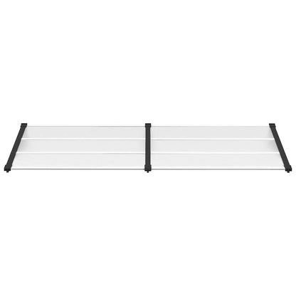 vidaXL Door Canopy Black and Transparent 239x90 cm Polycarbonate