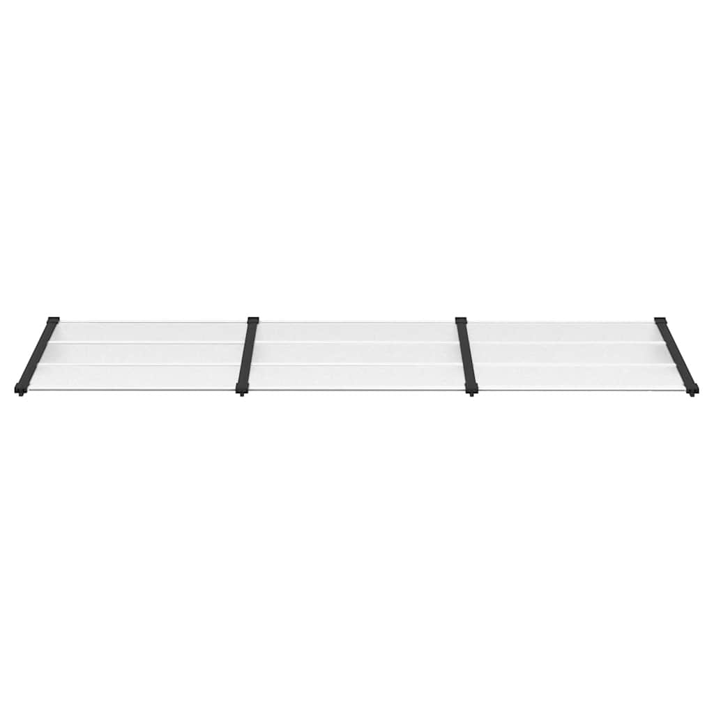 vidaXL Door Canopy Black and Transparent 297.5x90 cm Polycarbonate