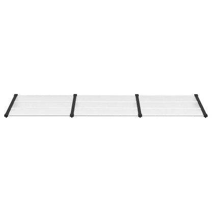 vidaXL Door Canopy Black and Transparent 297.5x90 cm Polycarbonate