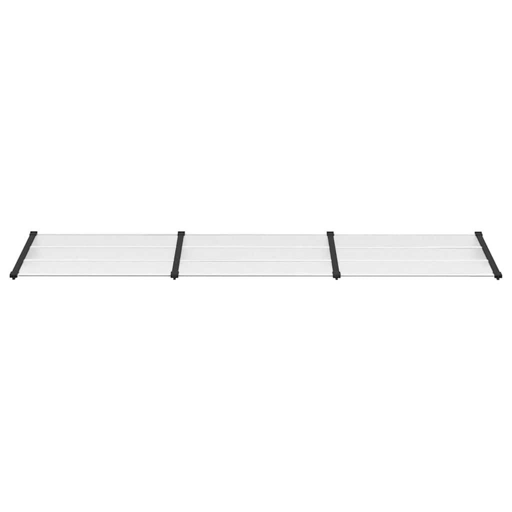 vidaXL Door Canopy Black and Transparent 358.5x90 cm Polycarbonate